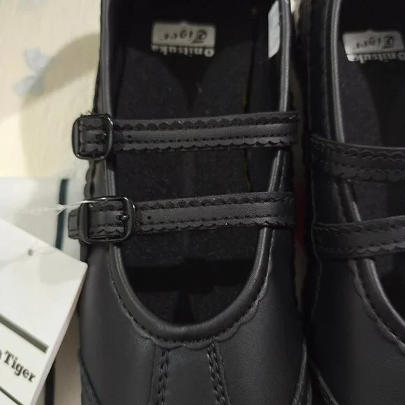 Onitsuka Tiger Black Retro Mary Jane Casual Shoes - Picture 3 of 8